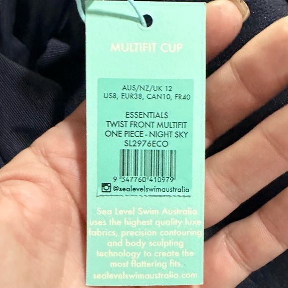 SEA Level Swim Twist Front Multifit Night Sky Navy Blue One-Piece Swimsuit 8 NWT - Picture 8 of 10